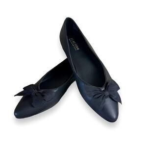 NWOT Kenneth Cole reaction matte black slip on ballet flats lily bow size 8 med